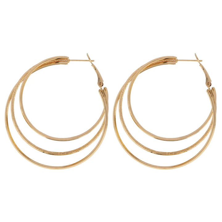 Eleonora - Thin Triple Hoop Earrings