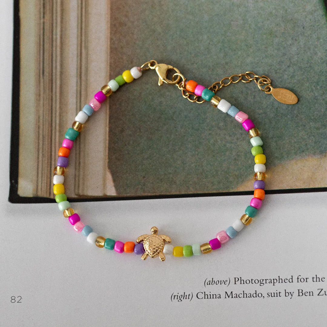 Lori - Turtle Colorful Bead Summer Bracelet  | Timi of Sweden