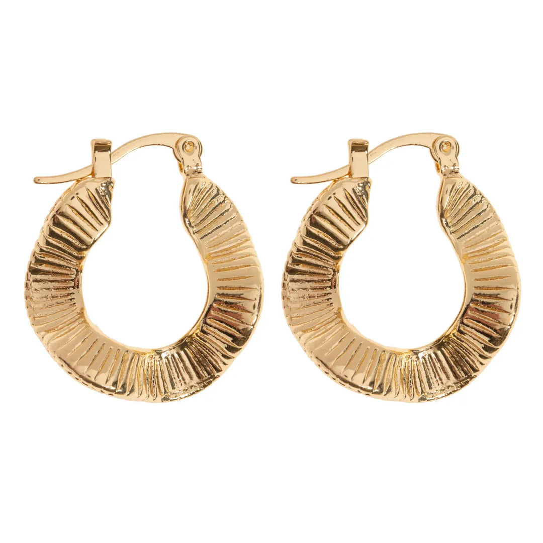 Zeina - Oriental Wavy Hoop Earrings