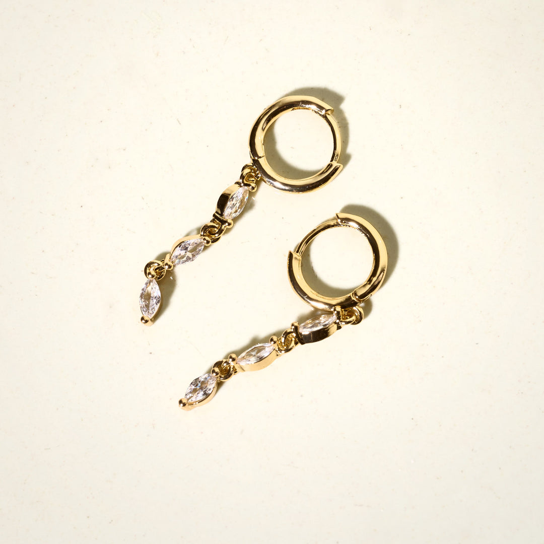 Carina - Crystal Party Hoop Earrings